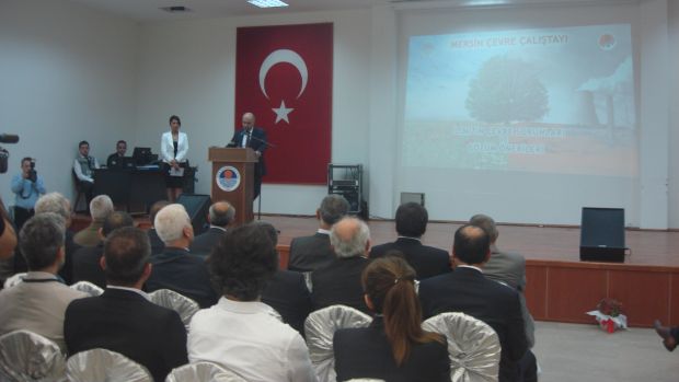 Çevre Çalıştayının açılış konuşmasını Mersin Büyükşehir Belediye Başkanı Burhanettin Kocamaz yaptı