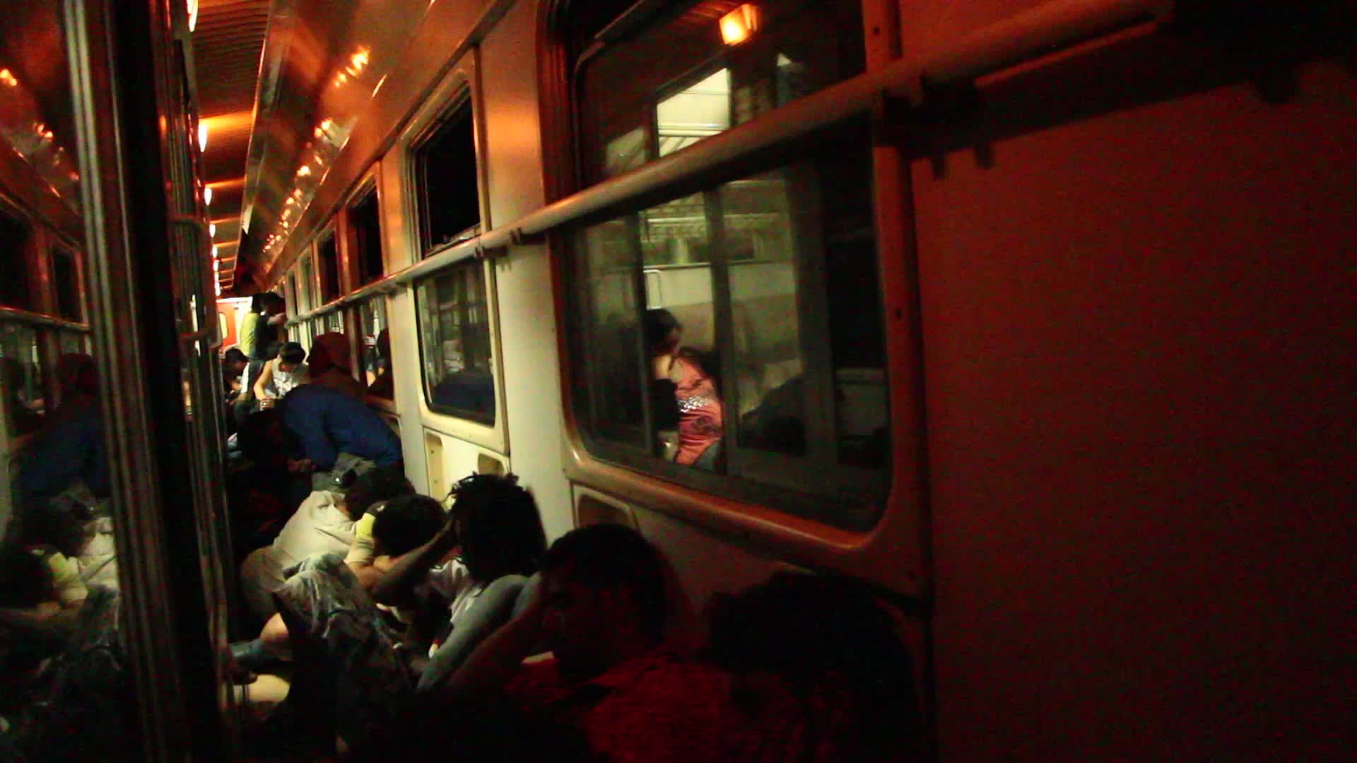 In the train to Serbian border.