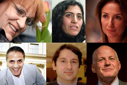Anna Grodzka, Sebahat Tuncel, Aylin Nazlıaka, Hakan Taş, Aykan Erdemir ve Michael Cashman