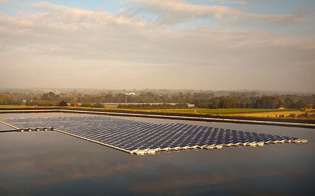 Berkshire'daki güneş panelleri