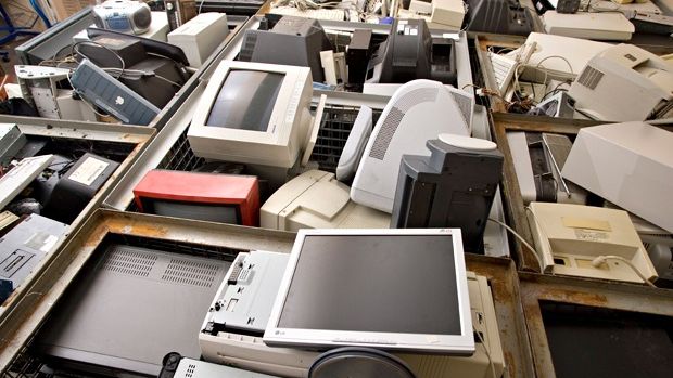 Old computers at recycling depot : Consumers offered cash for old gadgets in new recycling scheme