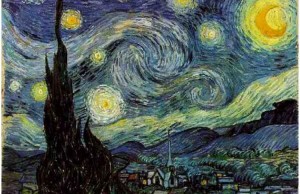 Van Gogh'un Yıldızlı gece tablosu (1889).