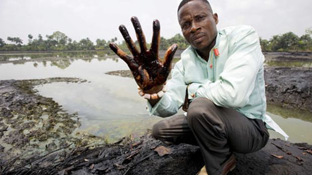Nigerian farmers take Shell to court in a landmark oil polllution case