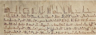 Magna Carta Libertatum'dan bir detay ( Oxford Bodlien Library)