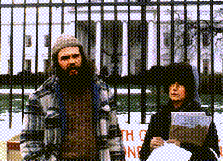 Thomas ve Conchita 1985 yılından bir eylem fotoğrafında