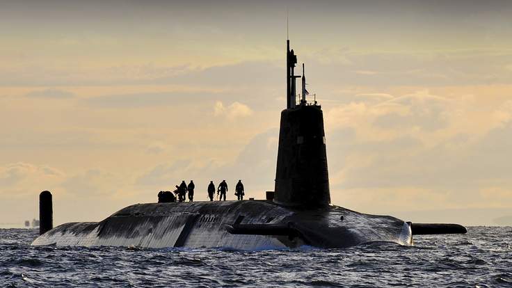Birleşik Krallık'ın Trident nükleer denizaltısı, HMS Öncü. Fotoğraf: SkyNews