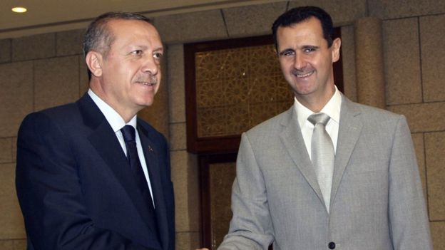 Erdoğan 2010 yılında Beşar Esad'ı Şam'da ziyaret etmişti.
