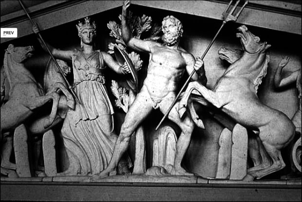 Panteon Tapınağı, Poseidon ve Athena Zeus' un huzurunda…