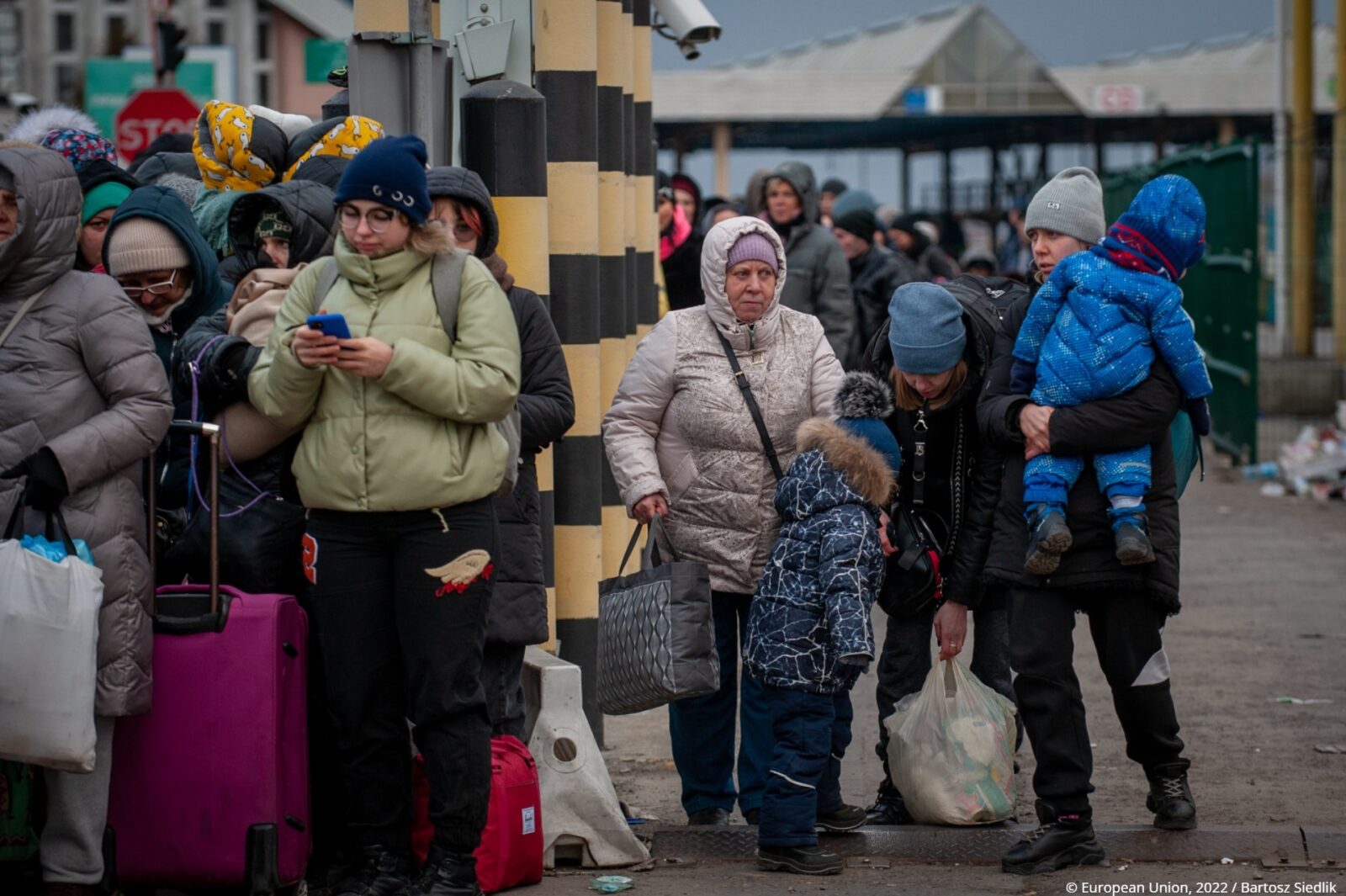 7 Mart 2022. Polonya. Korczowa, Polonya-Ukrayna sınırı. Ukrayna’daki savaşla ilgili mülteci krizi. Fotoğraf: Bartosz Siedlik