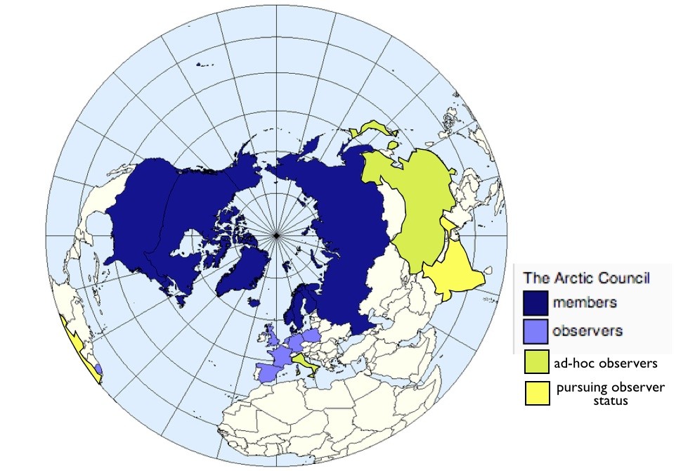 Haritada mavi renkle gösterilenler üyeler, mor gözlemciler, yeşil geçici gözlemciler ve sarı da gözlemci statüsüne ulaşmak isteyen ülkeleri gösteriyor