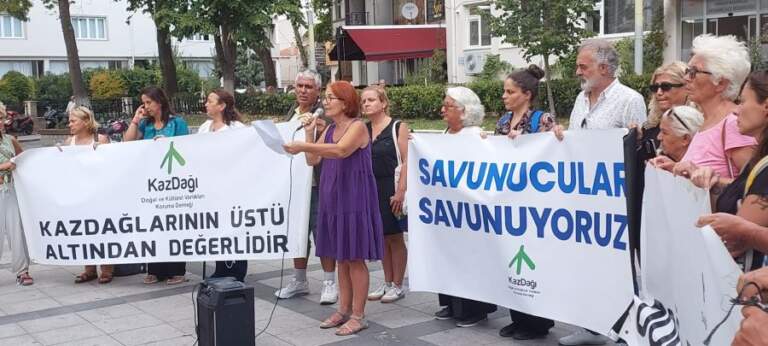Kazdağları aktivistleri basın açıklaması yaptığı için yargılanıyor